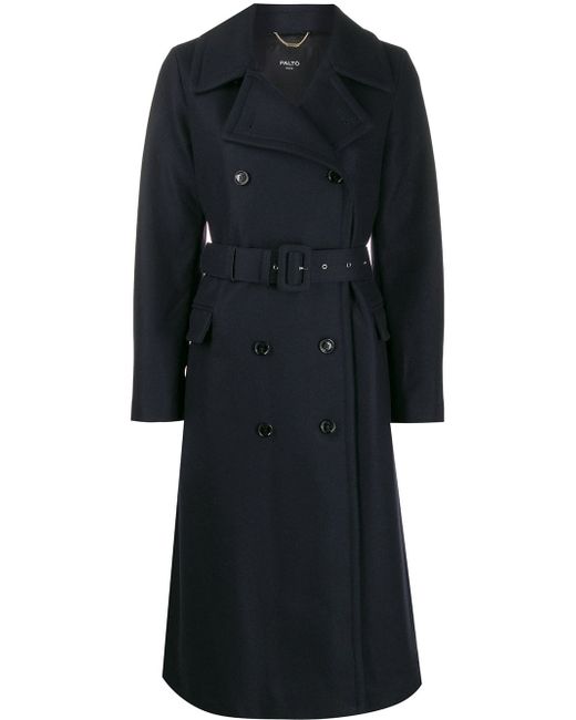 Paltò double-breasted belted coat