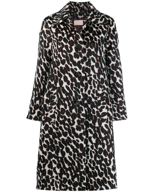La Double J. boxy leopard print coat