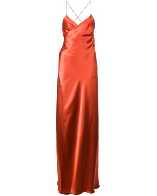 Michelle Mason Strappy wrap gown