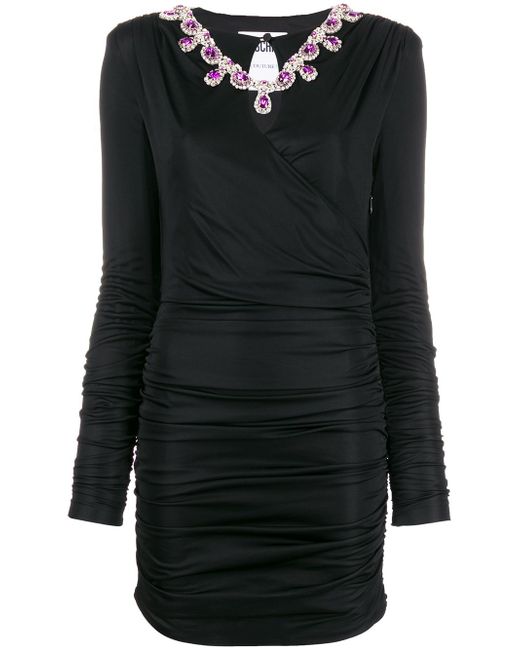 Moschino crystal-embellished ruched dress