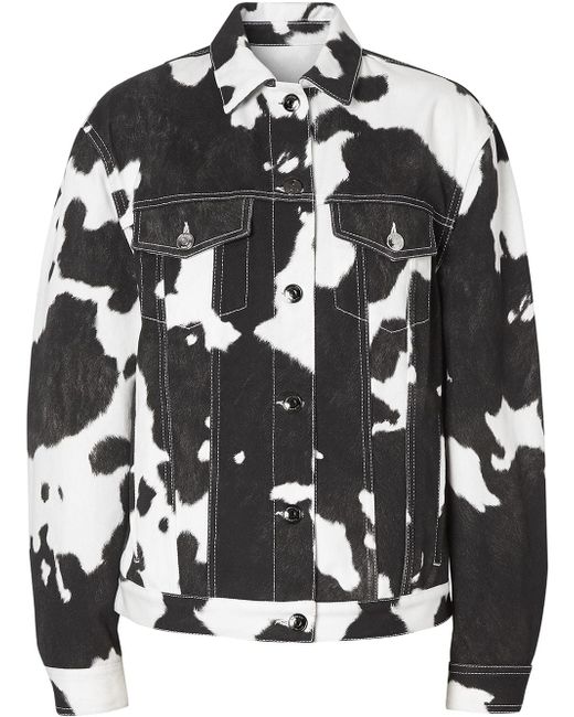 Burberry Cow Print Denim Jacket