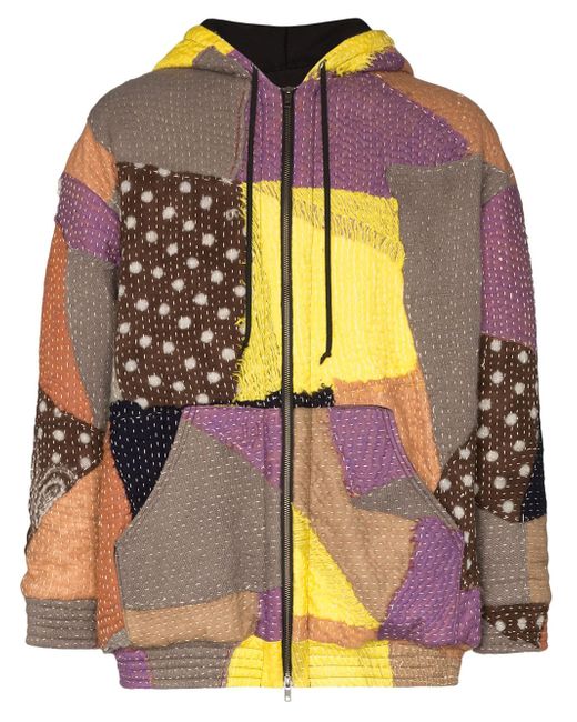By Walid Hayden embroidered patchwork jacket