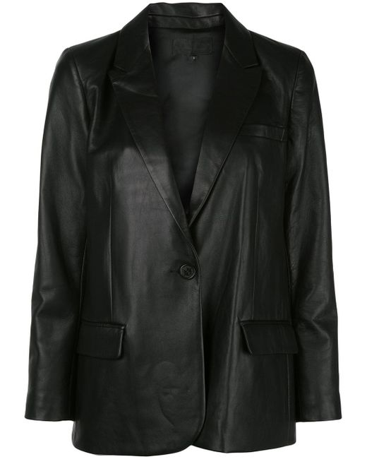 Nili Lotan single breasted leather blazer