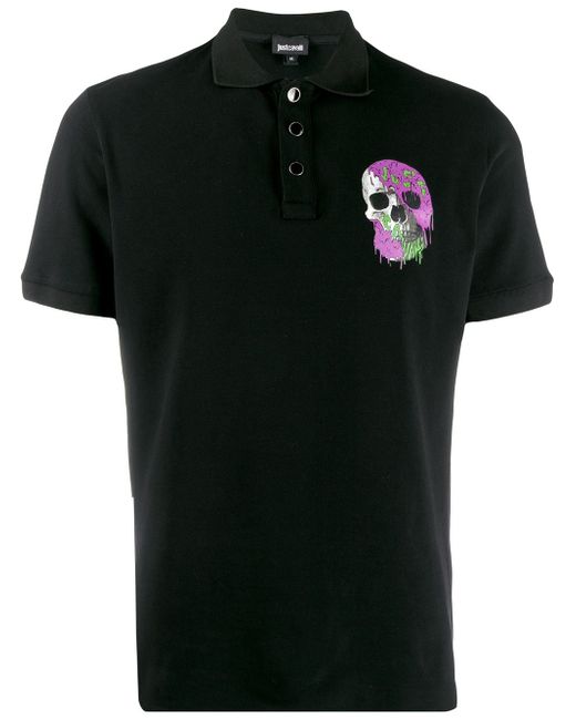 Just Cavalli skull print polo shirt