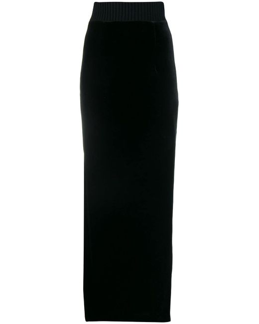 Talbot Runhof velvet long straight skirt