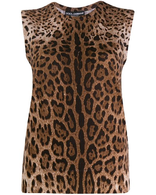 Dolce & Gabbana leopard print tank top
