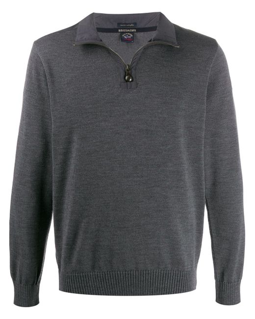 Paul & Shark wool zip detail sweater
