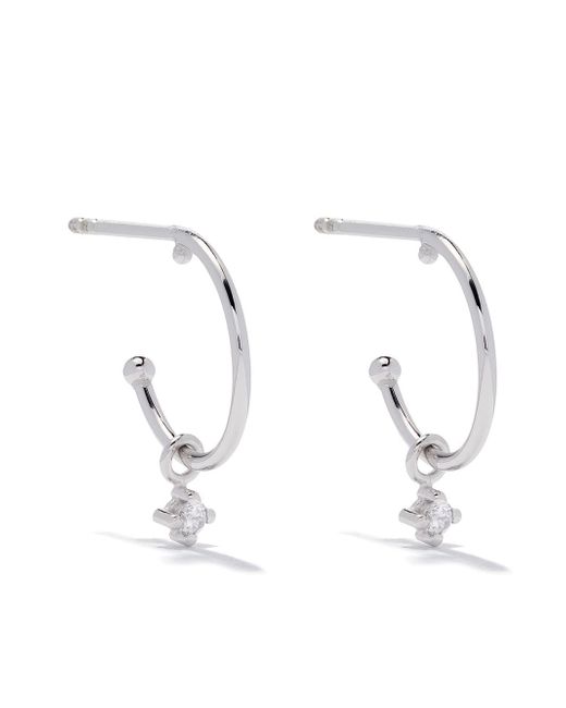 Wouters & Hendrix 18kt gold diamond hoop earrings