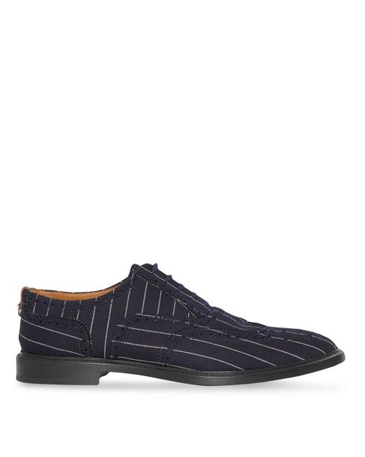 Burberry Pinstriped Wool Brogues