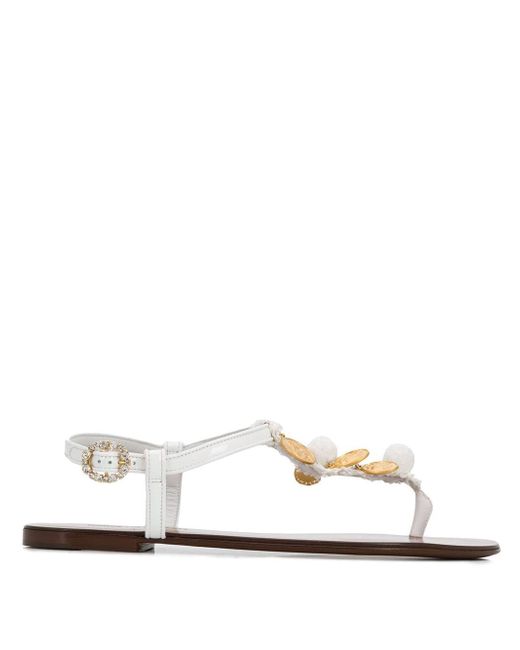 Dolce & Gabbana coin embellished sandals