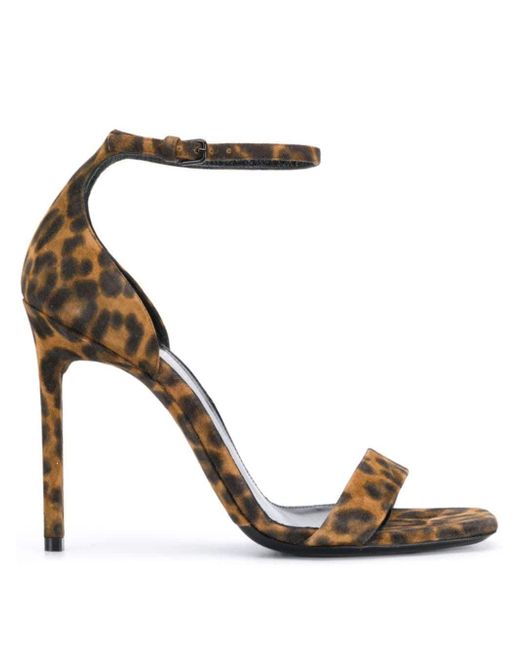 Saint Laurent Amber leopard print sandals