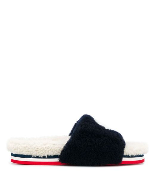 Moncler furry slippers