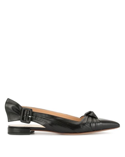 Francesco Russo leather ballerina shoes