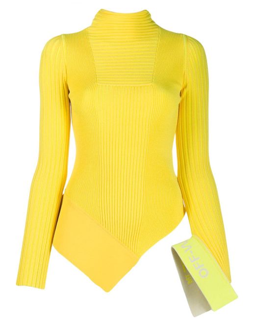 Off-White asymmetric knitted top