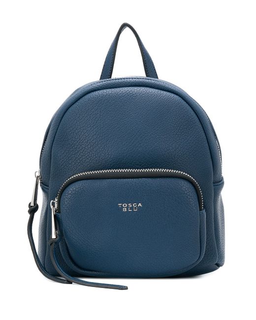 Tosca Blu logo plaque small backpack