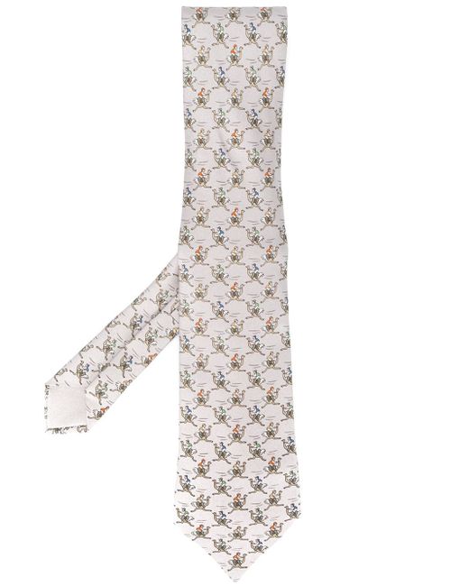 Hermès Pre-Owned 2000s ostrich print tie