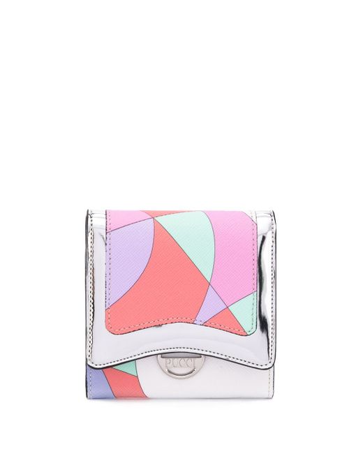 Emilio Pucci colour block snap wallet