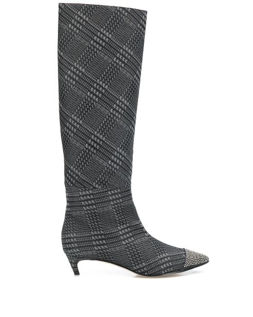 Jimmy Choo checked mid-calf boots