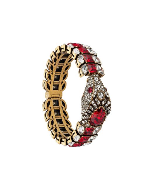 Gucci crystal embellished snake bracelet