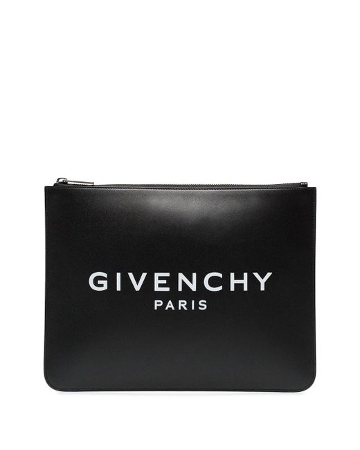 Givenchy logo leather clutch