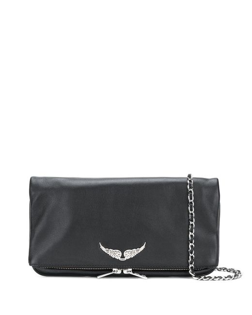 Zadig & Voltaire foldover zipped clutch