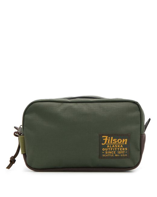 Filson logo zipped wash bag