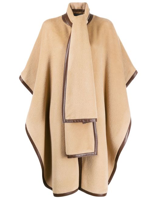 Alberta Ferretti oversized textured cape coat