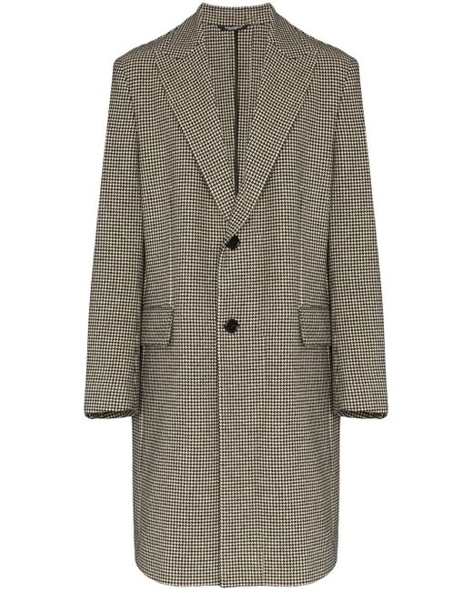 Dolce & Gabbana houndstooth single-breasted coat