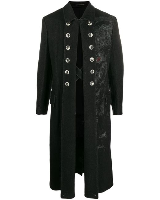 Yohji Yamamoto buttoned lapel coat