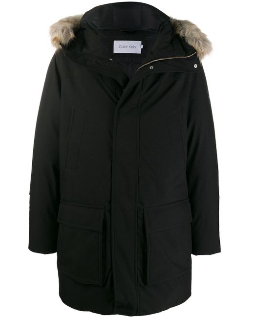 Calvin Klein hooded down parka coat