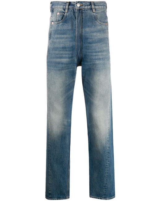 Martine Rose faded effect straight-leg jeans
