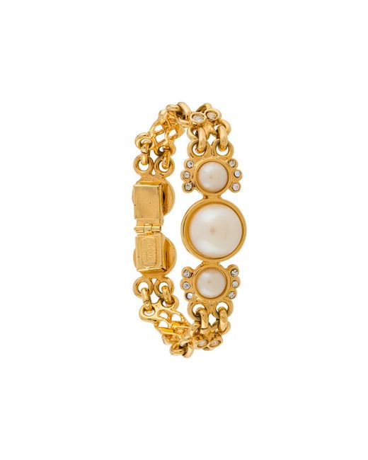 Versace Pre-Owned 1990s pearl link bracelet