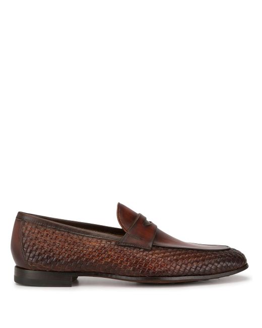 Magnanni woven-style loafers