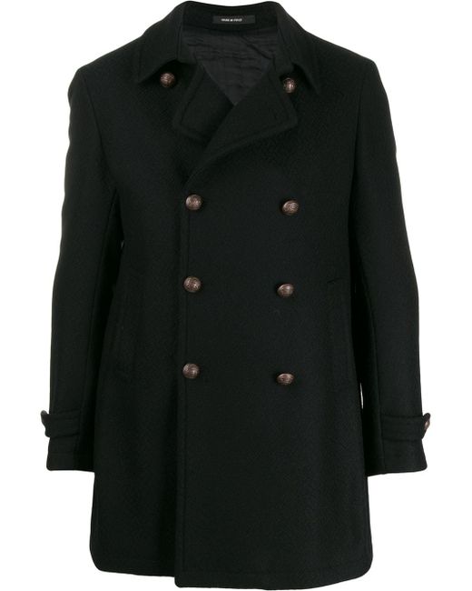 Tagliatore fitted double-breasted coat