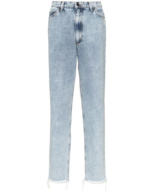 Duo stone washed straight-leg jeans