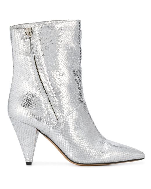 The Seller metallic snake print ankle boots