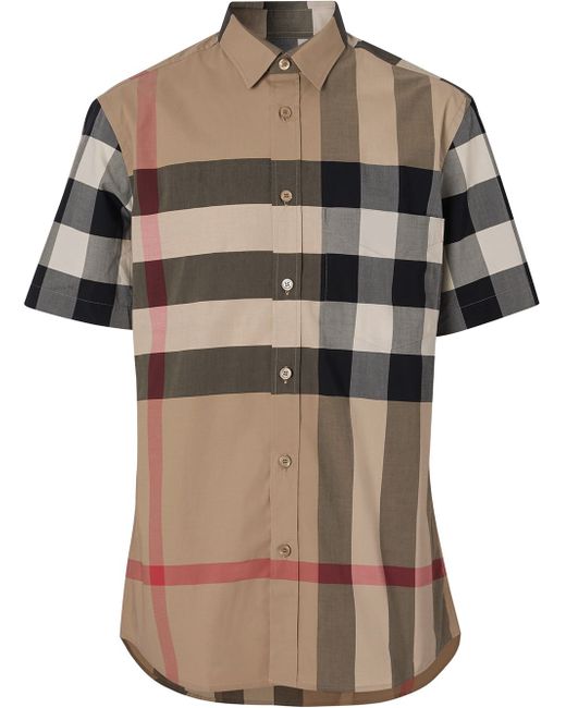 Burberry classic check short sleeved shirt