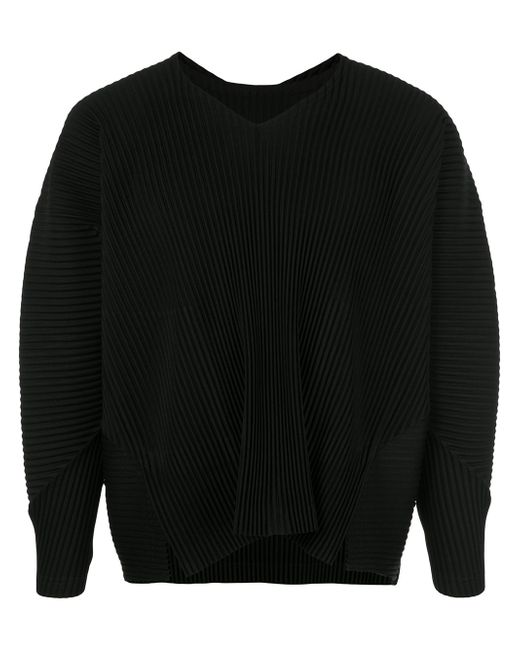 Homme Pliss Issey Miyake pleated long-sleeve top
