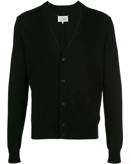 Maison Margiela elbow-patch knitted cardigan