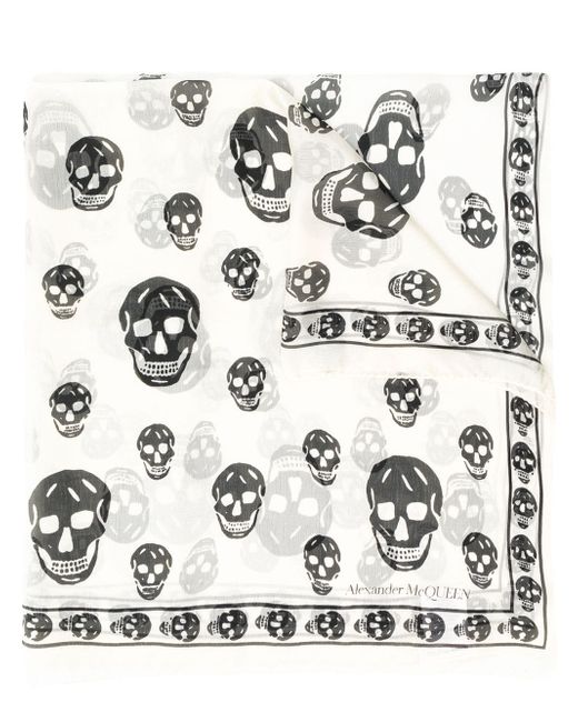 Alexander McQueen all-over skull print scarf