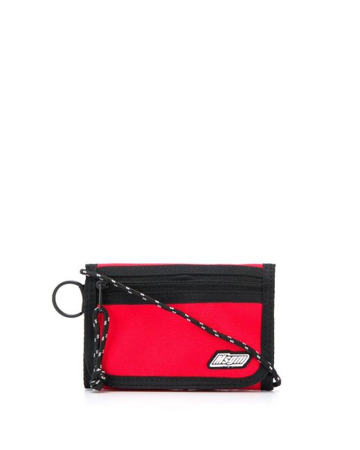 Msgm textured logo two-toned wallet