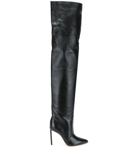 Francesco Russo over the knee stiletto boots