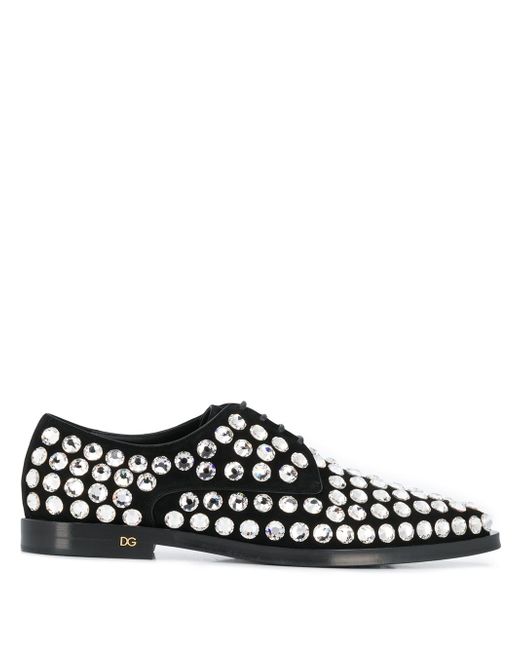 Dolce & Gabbana rhinestone embellished Derby shoes