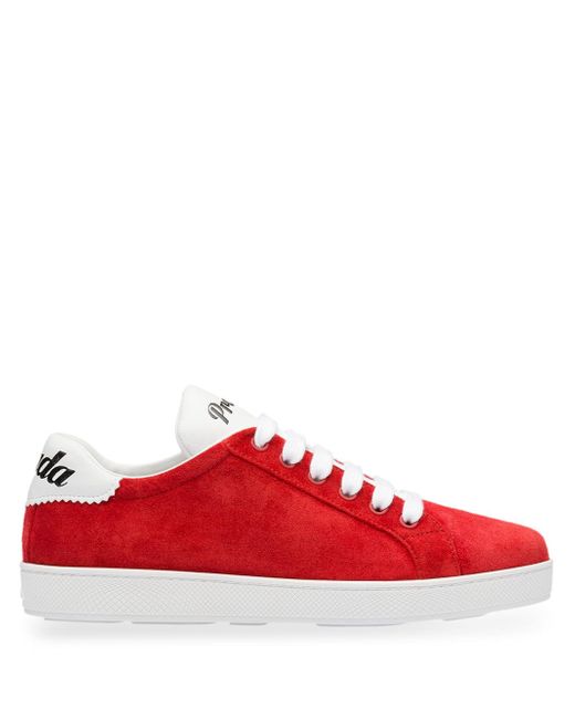 Prada suede and nappa leather sneakers