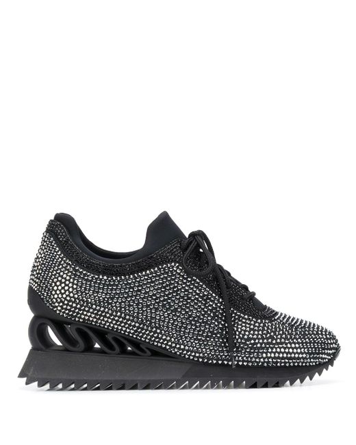 Le Silla Reiko Wave crystal-embellished sneakers