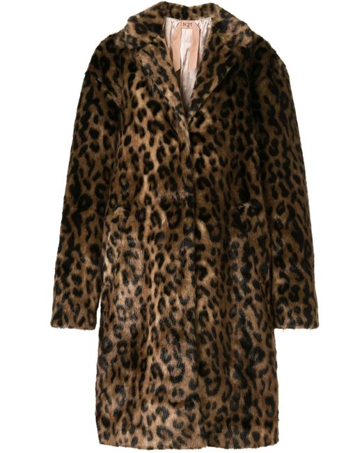 N.21 oversized leopard print coat