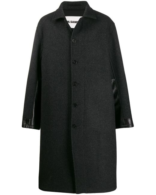 Jil Sander contrast panelled coat