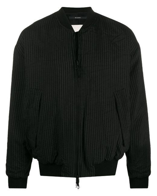 Song For The Mute vertical stripe bomber jacket