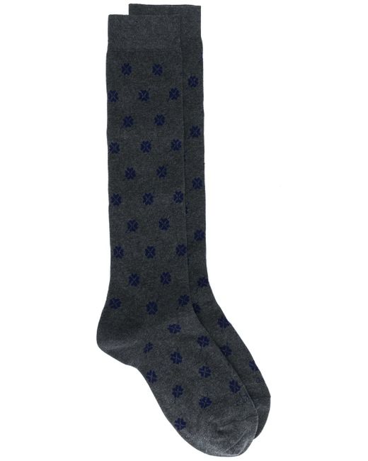 Altea clover patterned fine knit socks
