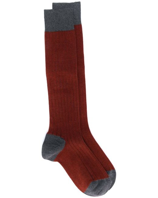 Altea ribbed knit colour block socks
